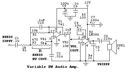 Variable Bandwidth Audio Amplifier